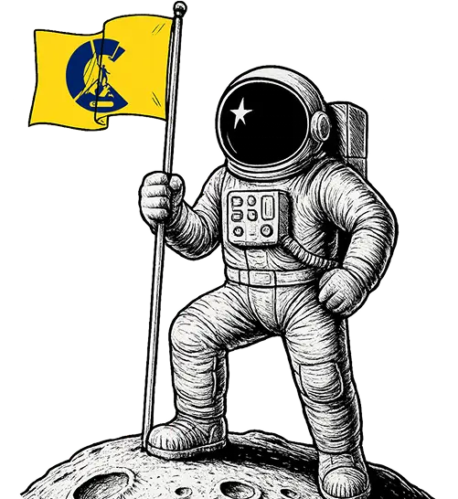 astronaut in the moon